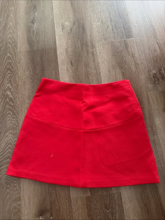 Zara Dresses & Skirts - Zara Bright Red A-Line Mini Skirt
